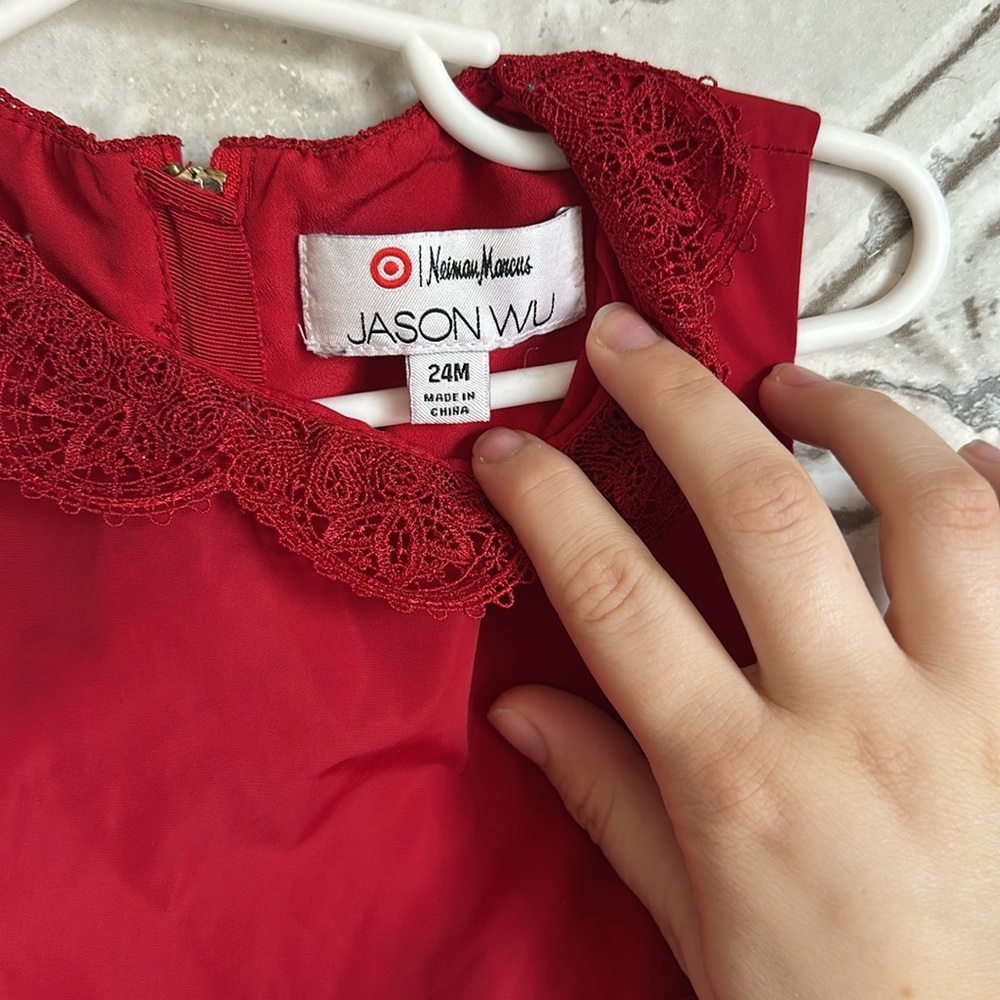 Elegant Jason Wu Red Girls Dress - Picture 3 of 5